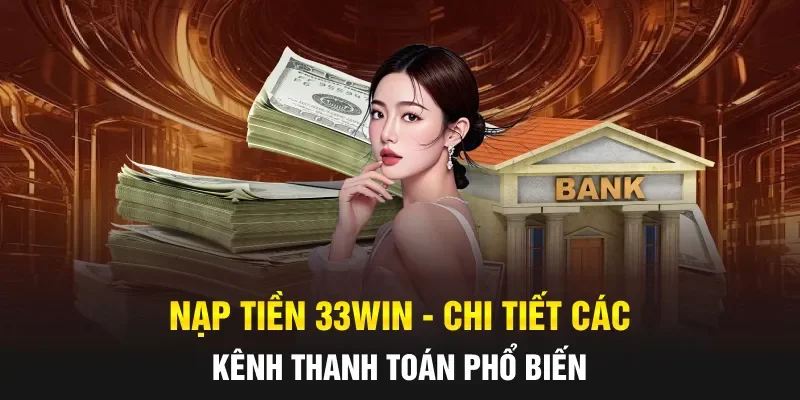 Nạp Tiền 33WIN - Chi Tiết Các Kênh Thanh Toán Phổ Biến